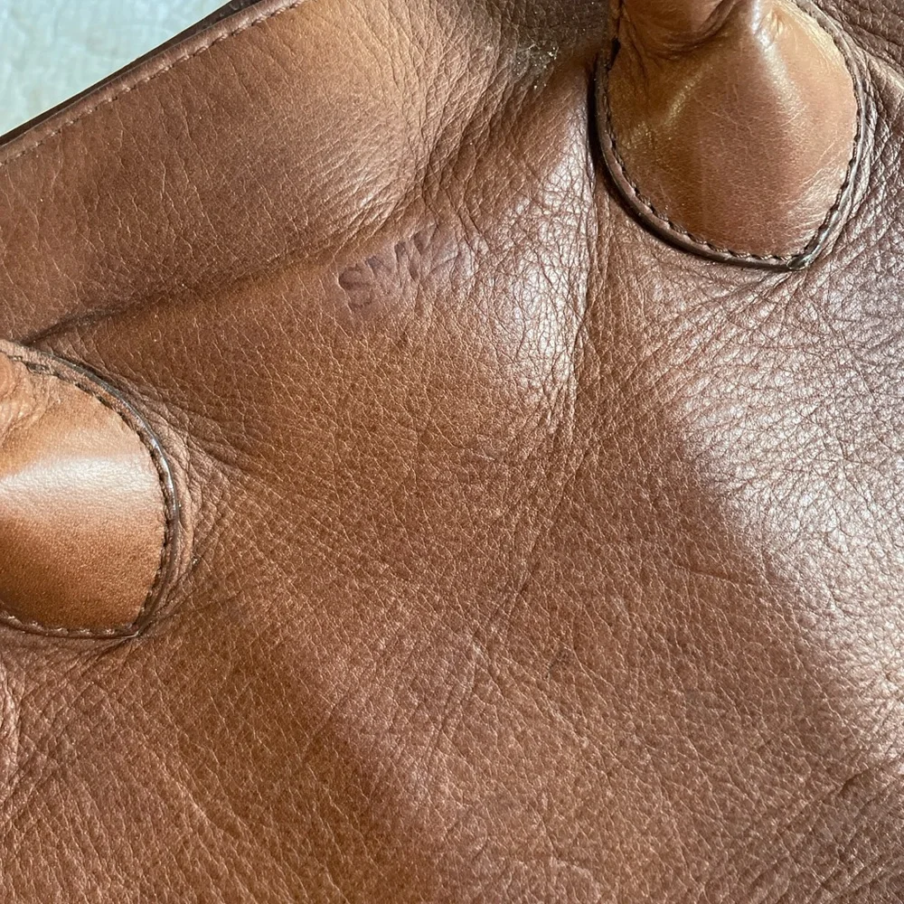 Mark & Graham Brown Leather Carryall Tote - Picture 9 of 9